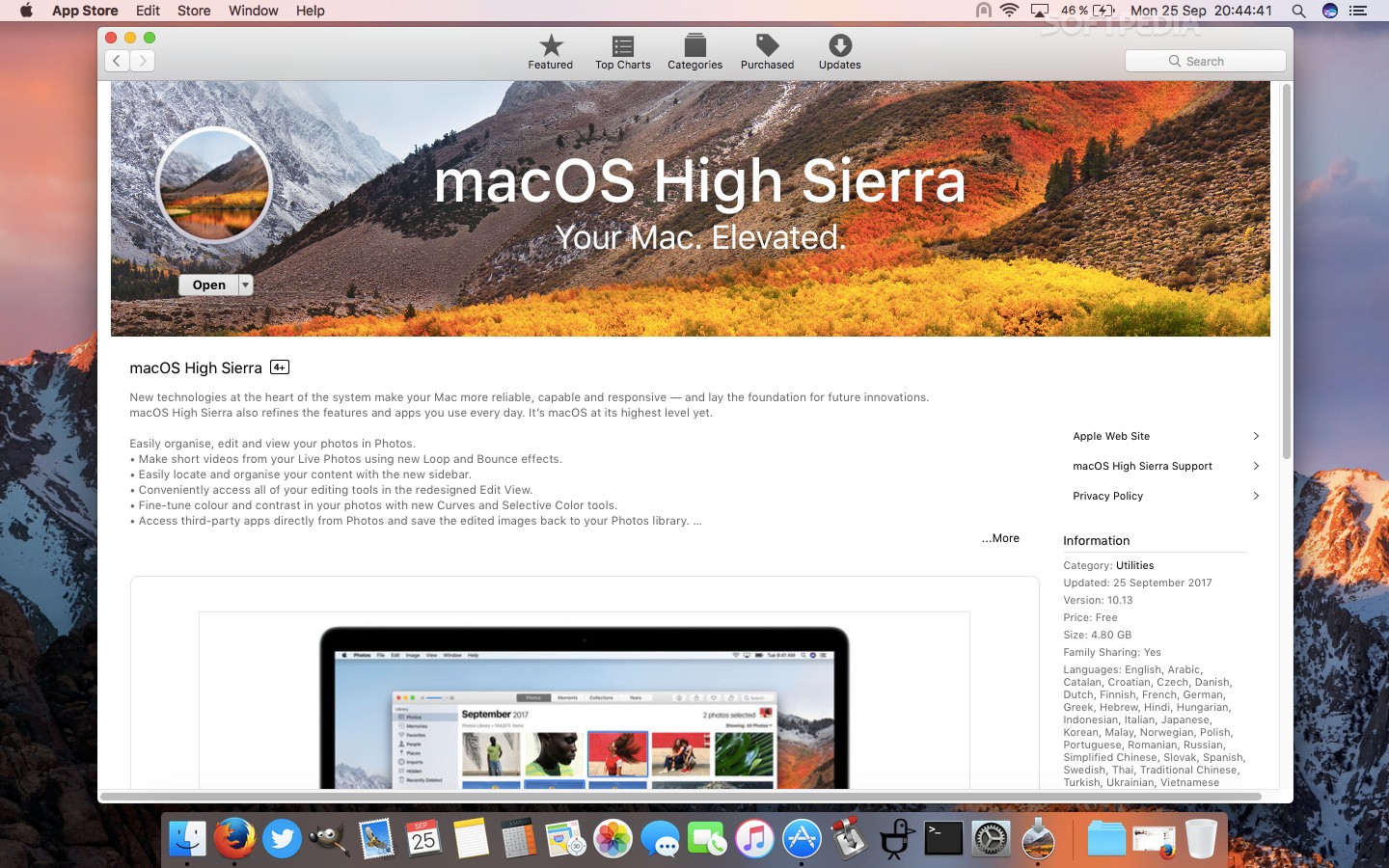 My mac wont download high sierra leone